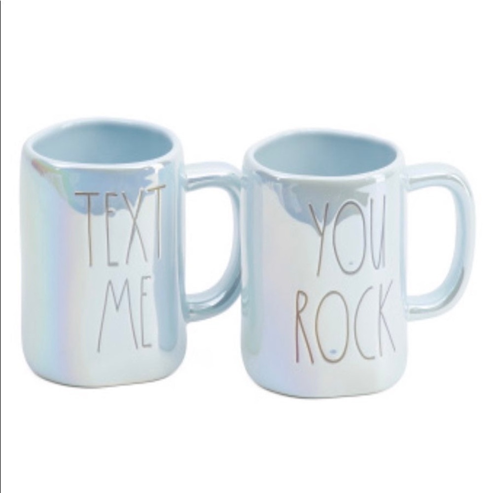 Rae Dunn Glossy blue mug set